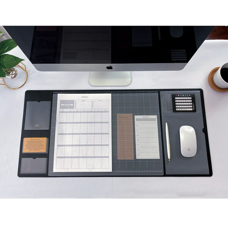 Leather Desk Pad - แผ่นรองเมมโมแบบพกพา แผ่นรองเมาส์ขนาดใหญ่ แผ่นรองเมาส์กันน้ำ แผ่นรองเมาส์กันลื่น หนัง PU