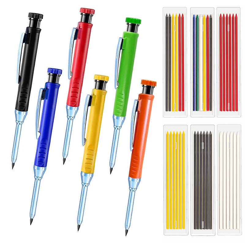 Staedtler Pencil Lumocolor - 6 สีไม้ดินสออัตโนมัติ 2.8 มม.โลหะลึกดินสอในตัว Sharpener สําหรับ
