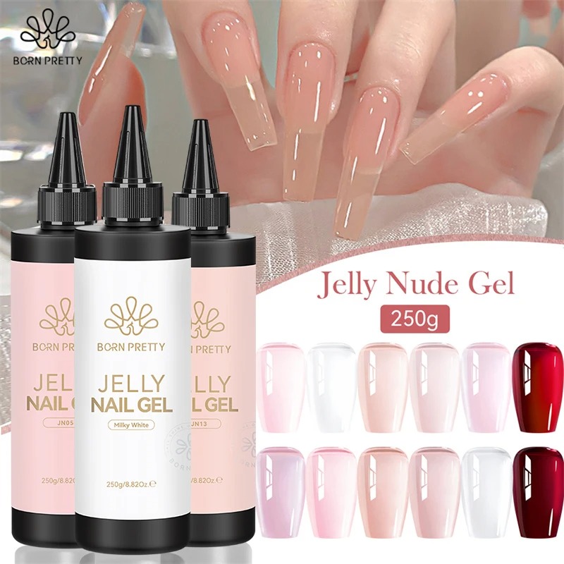 Gel Refill Pack - BORN PRETTY 250g Jelly Milky สีขาวสีชมพูโปร่งแสง