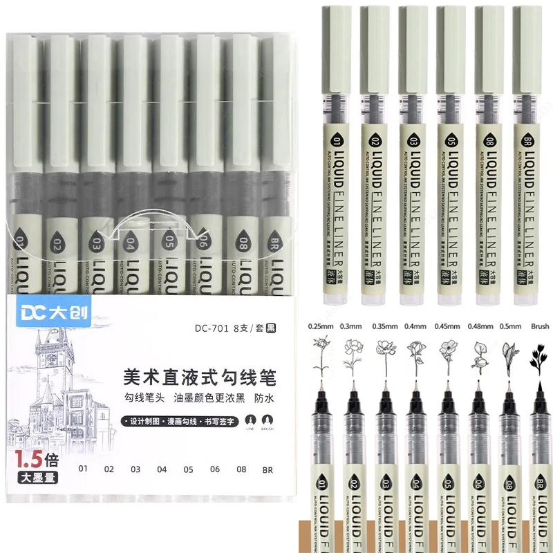 ปากกาสีดำ 12 ด้าม หัวเล็ก สำหร - Correction Pen Fine บทวิจารณ์และราคา