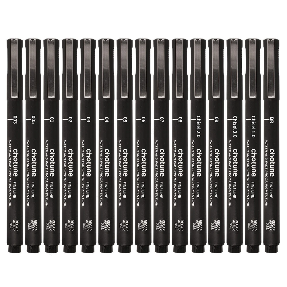 Black Micro ปากกา,15 ขนาด,กันน - Correction Pen Fine บทวิจารณ์และราคา