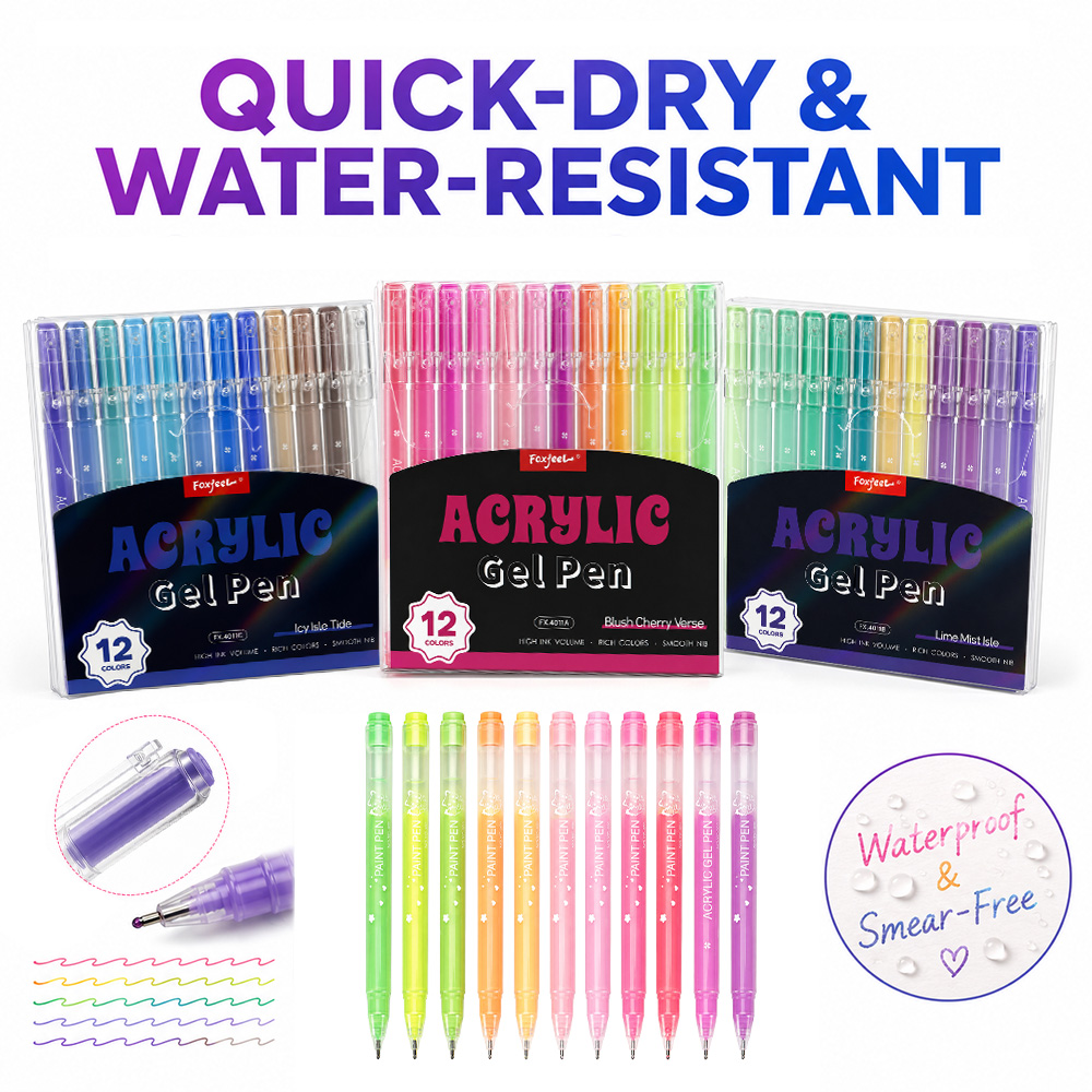 ชุดปากกาเจลอะคริลิค 12 สี ขนาด - Correction Pen Fine บทวิจารณ์และราคา