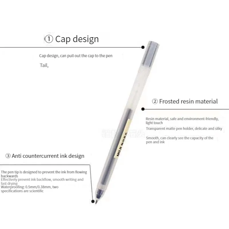6/8 ชิ้น/เซ็ต Kawaii MUJIs เจล - Muji Stationery Gel Pen บทวิจารณ์และราคา