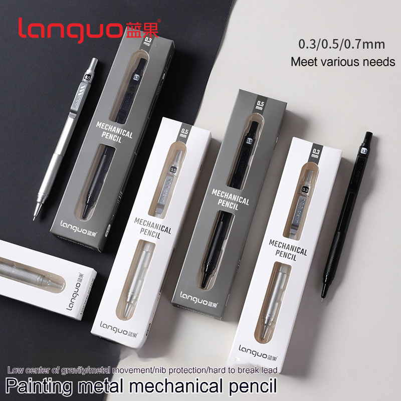 Languo ดินสออัตโนมัติยางลบโลหะ - Mechanical Pencil 0.3 บทวิจารณ์และราคา