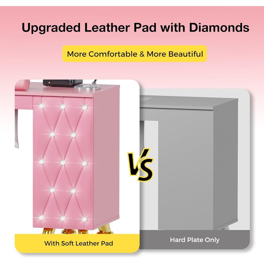โต๊ะทำเล็บพร้อมเครื่องดูดฝุ่น  - Leather Desk Pad บทวิจารณ์และราคา