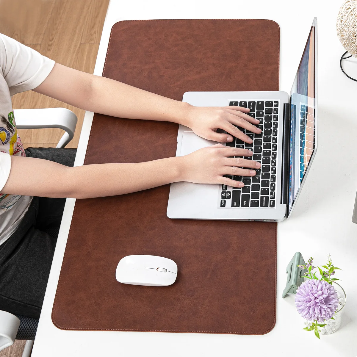 แผ่นรองโต๊ะกันน้ำ PU แผ่นรองเม - Leather Desk Pad บทวิจารณ์และราคา